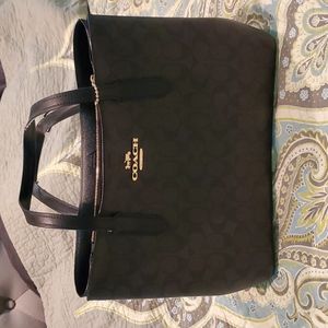 Coach leather tote